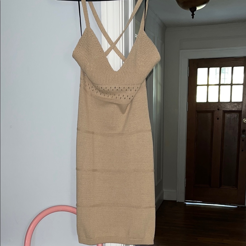 Elegant Tan Knit Dress by Divided